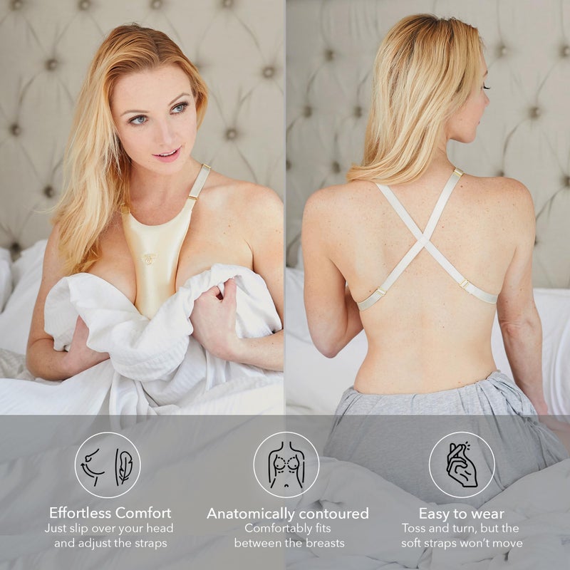 Intimia Breast Pillow for Chest Wrinkles and Side Sleeping - Breast Pillow for Wrinkle Prevention - Chest Wrinkle Pillow for Breast Support (Gold) - Image 4